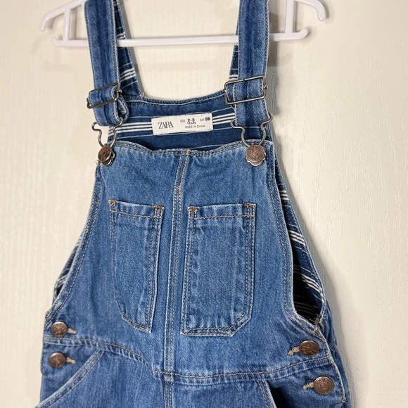 Zara Classic Blue Denim Overalls - Picture 2 of 6